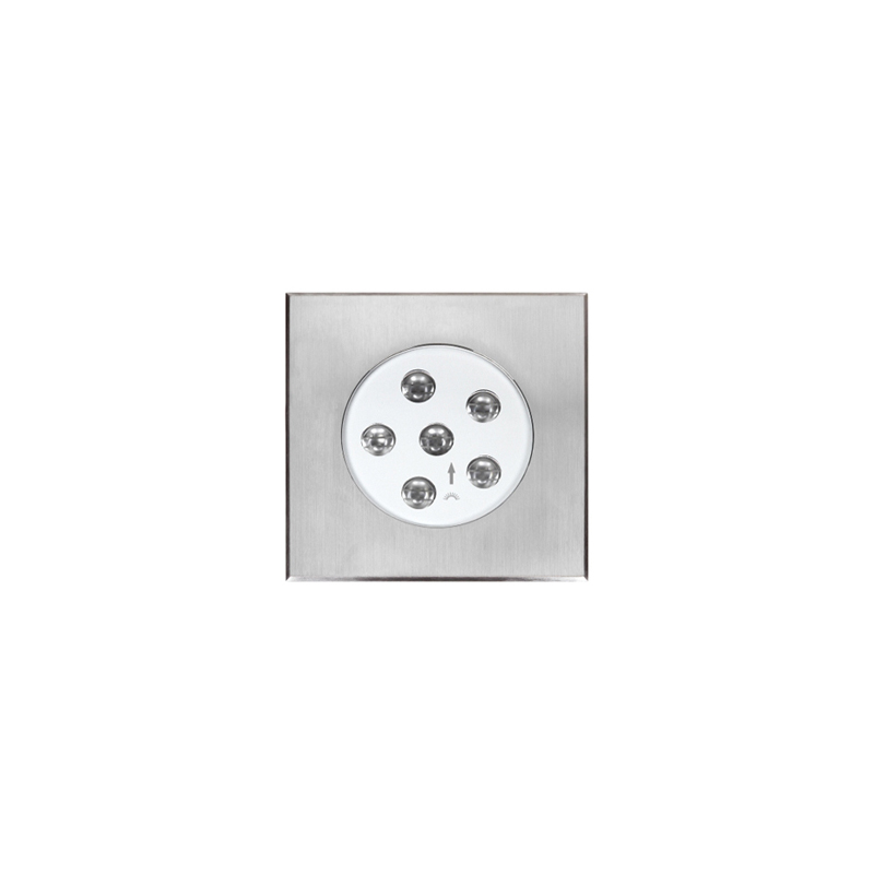 Faretto led da incasso quadrato a terra 12W IP67 3000K