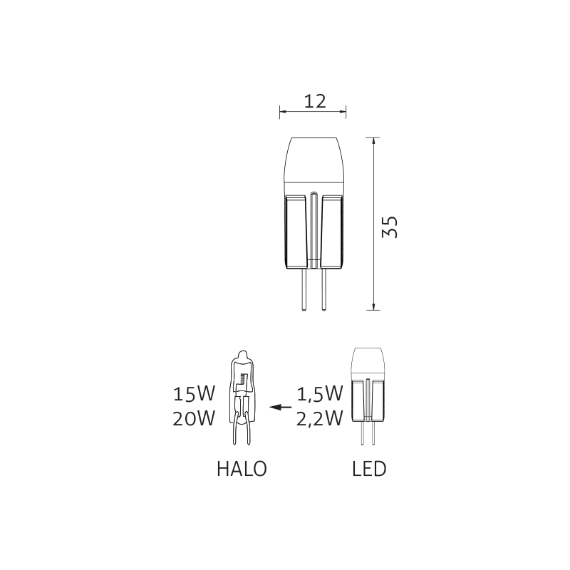 Lampadina LED G4 1,5W 3000K - immagine 2